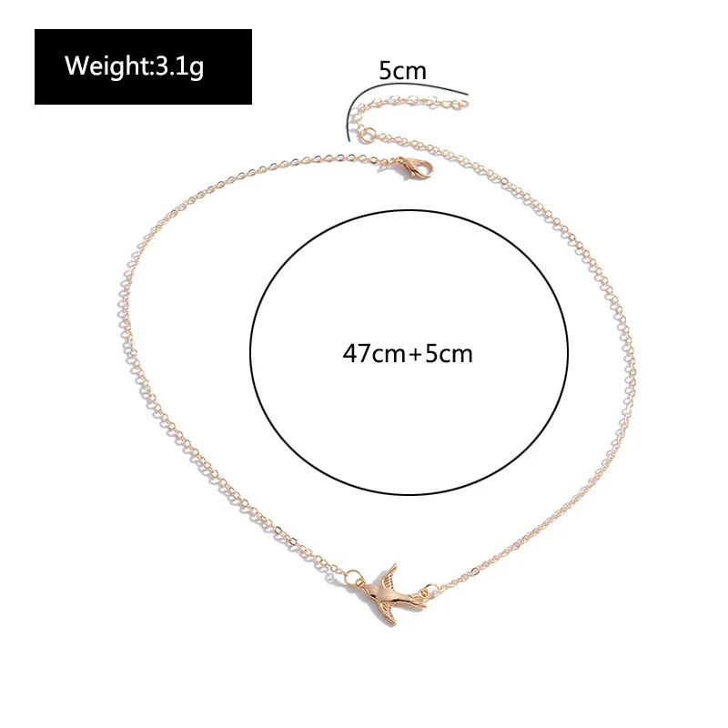 Aihua Romantische Taube Taube Anhänger Halsketten Einfache Ketten Halsketten für Frauen Mädchen Mode Schmuck Geschenke – Detail 15