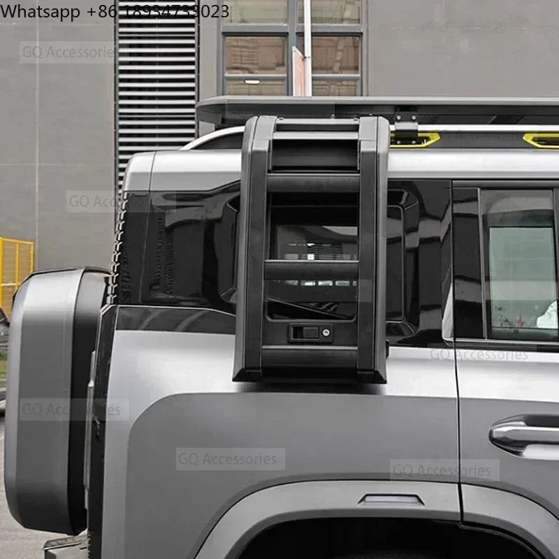 

Для Cherry Jetour Traveller T2 2024: Боковая лестница на крышу Jetour T2, складная лестница из алюминиевого сплава для заднего окна