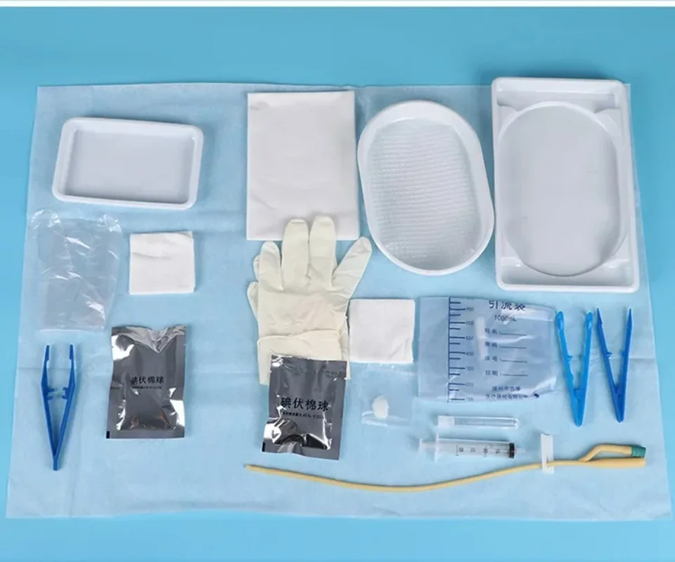 1pcs 12Fr/14Fr/16Fr/18Fr/20Fr/22Fr Double Lumen Catheter with Individually Sterilized Urinary Catheters Bag Sets