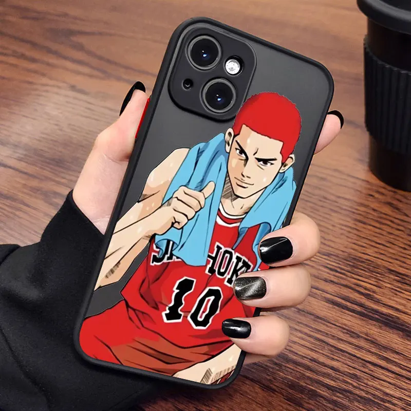 Slam Dunk Cool For iPhone 15 14 13 12 11 Pro Max XS Max X XR 7 8 Plus 6S Frosted Translucent Funda Phone Case