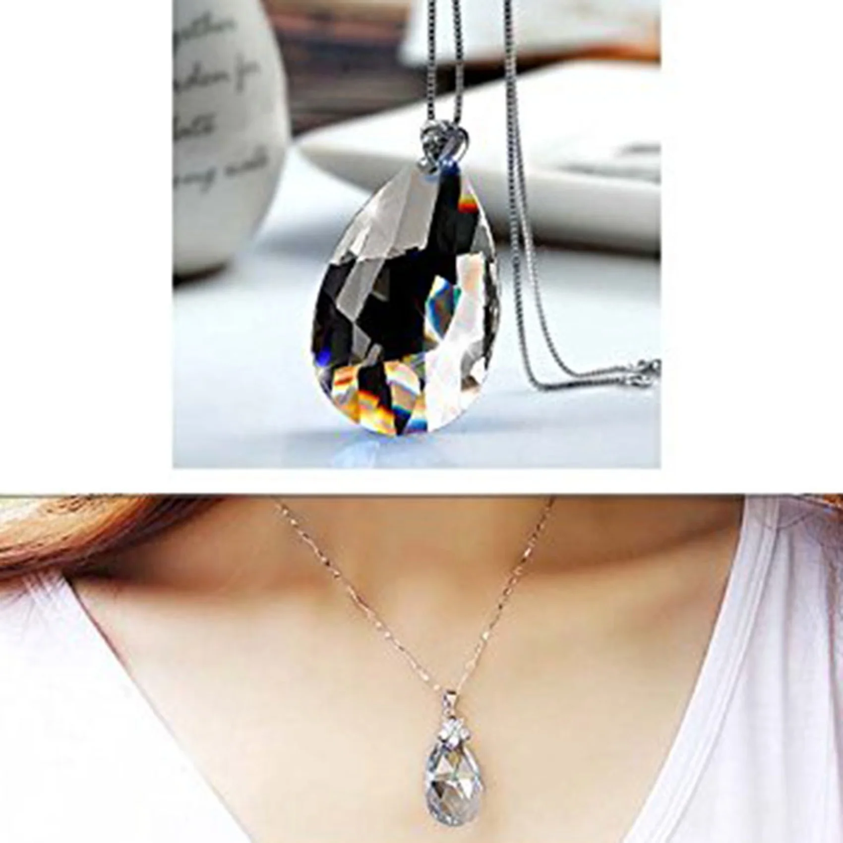 ABFU-60Pcs Chandelier Crystals,Clear Teardrop Crystal Chandelier Pendants Parts Beads,Hanging Crystals For Chandeliers(50Mm)