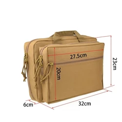 Tactical P*stol Portable Storage Dual G*n Bags Tool Range Bag Handg*n 22LR Holster For 1911 Cz-75 Taurus G2c H*nting Backpack