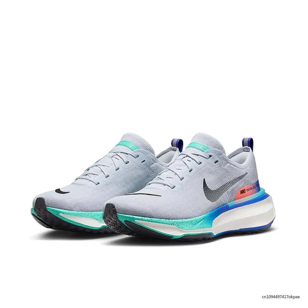 Nike Original Invincible 3 Damen und Herren Blau Schwarz Atmungsaktive Dämpfungsstoff-Laufschuhe HF4904-043