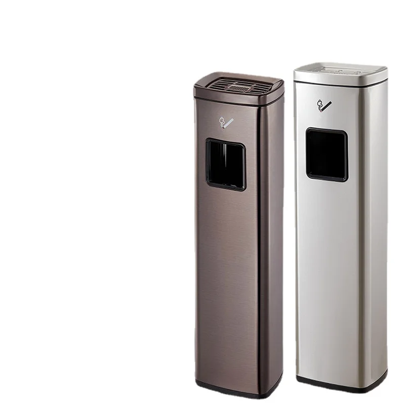 

XL Stainless Steel Ashtray Hotel Lobby off Smoke Pipe Elevator Entrance Ash Bucket