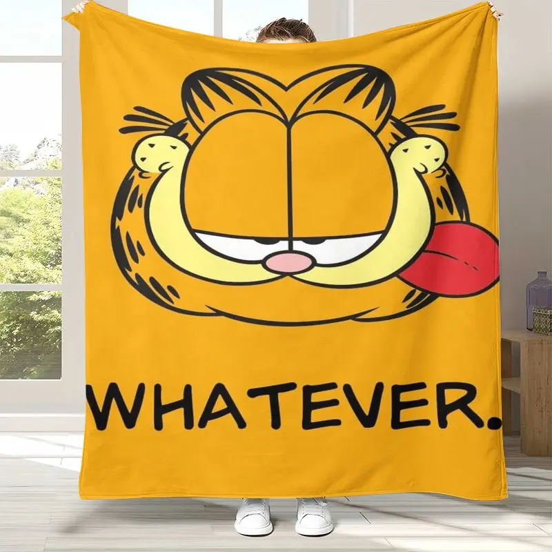 Funny Cartoon G-Garfield Soft Flannel Throw Blanket,Cozy Warm Blanket for Bed,Sofa,Living Room,Picnic,Camping,Home Decor,Gift