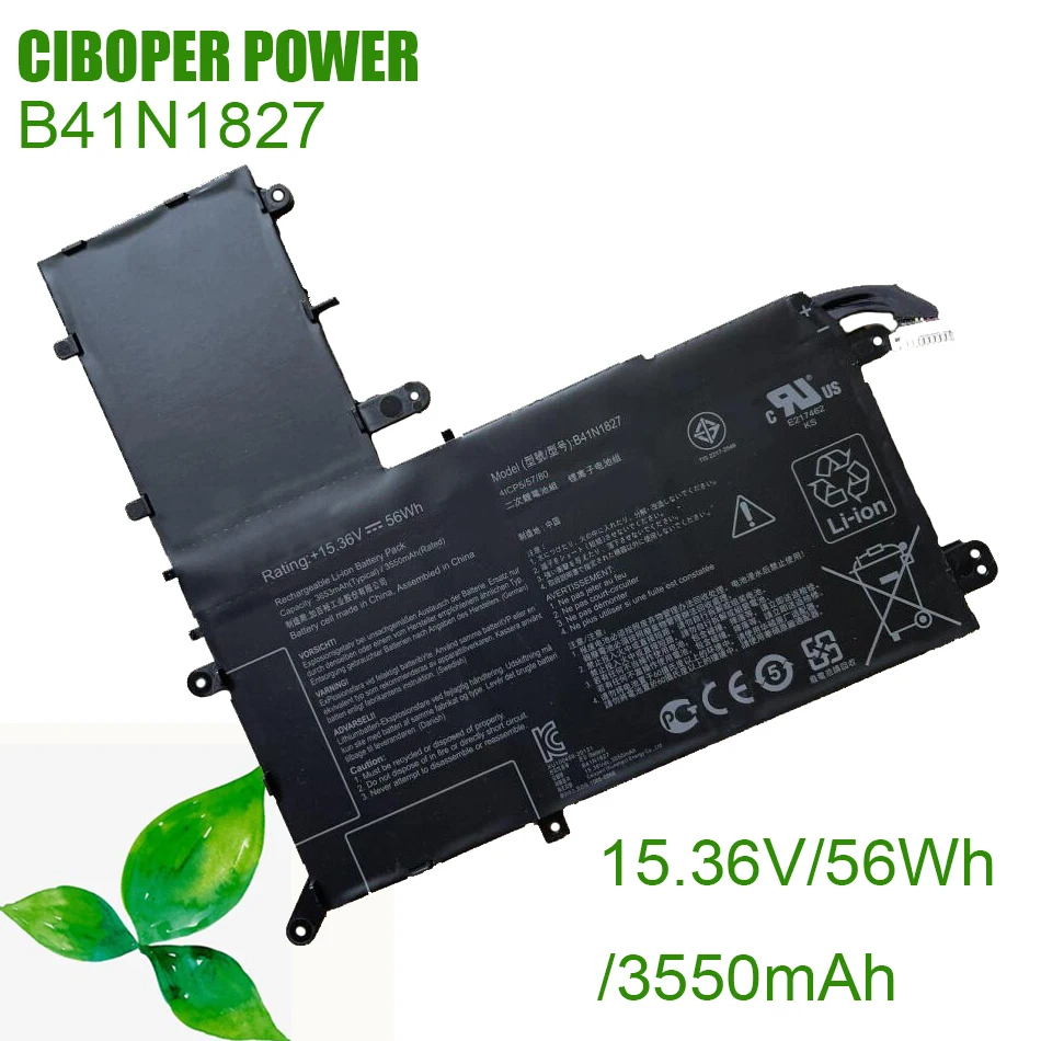 CP Laptop Battery 0B200-03070200 B41N1827 56Wh/3550mAh For ZenBook Flip 15 UX562FD UX562FA-AC033T AC028T AC022T AC051T AC050T