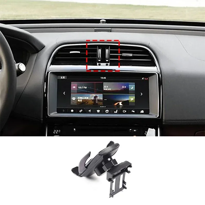 

For Jaguar XE 2015-2019 F-PACE 2016-2020 ABS Black Car Center Control Phone Holder GPS Navigation Bracket Car Accessories