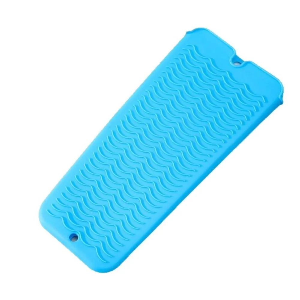 Silicone Hair Straightener Pouch Non-Slip Multi Color Heat Curling Pouch Foldable Multifunctional Curling Iron Insulation Mat