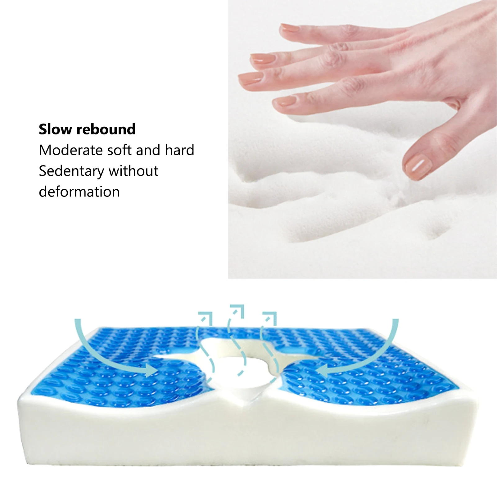 Soft Support Cushion, Breathable Fiber Material, T‑Shaped Opening Triangular Slope Design, Body Positioning Pillow for Cozy Rest