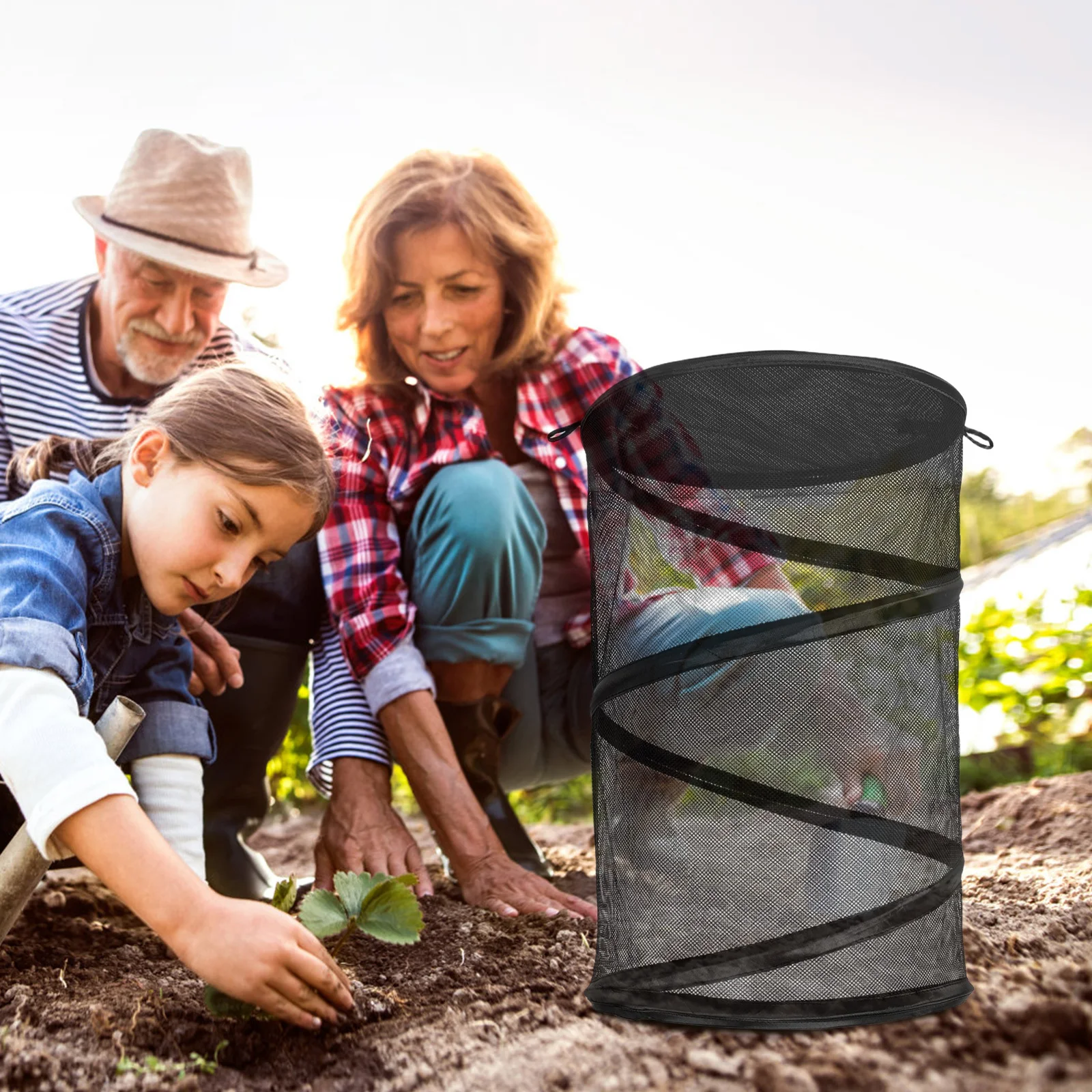 

Portable Plant Mesh Cover 18 X 13.5 Inch Popup Garden Flower Protector Foldable Outdoor Vegetable Cover with Stakes for Raised