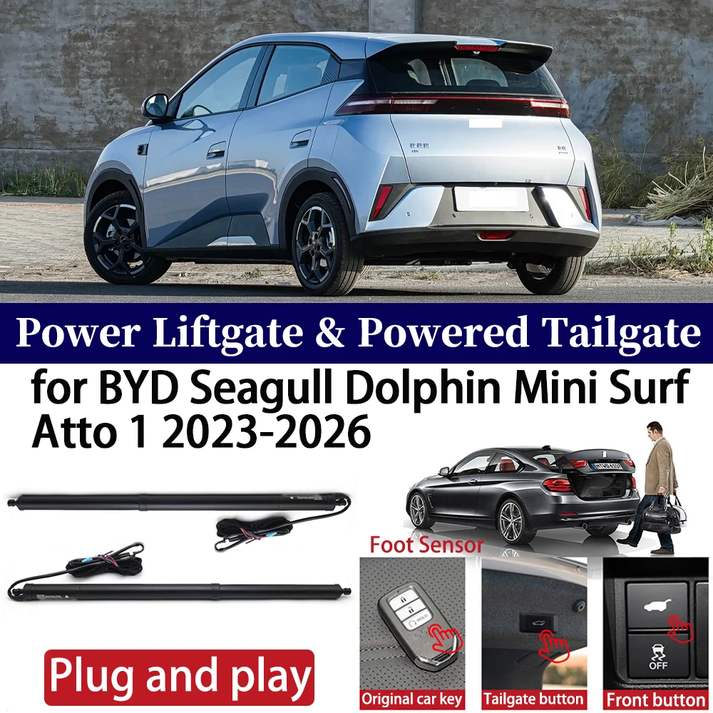 

for BYD Seagull Dolphin Mini Surf Atto 1 2023-2026 Car Auto Power Electric Tailgate Liftgate Trunk Closer System Boot Lift Motor