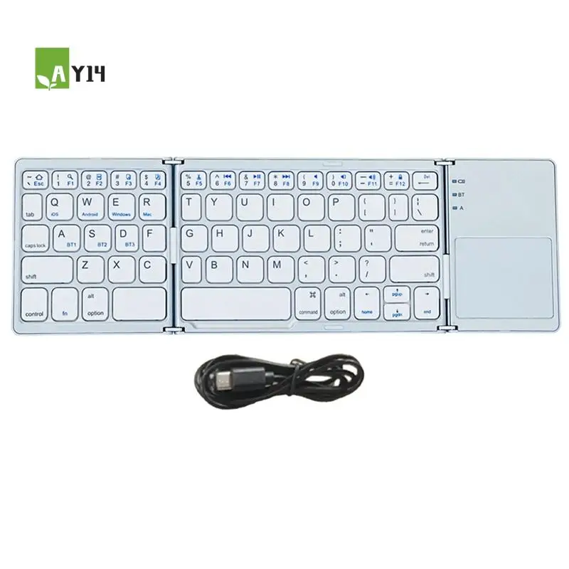 

AY14-Bluetooth-клавиатура, складная беспроводная клавиатура, тачпад для IOS/Android/Windows, планшет, клавиатура мобильного телефона