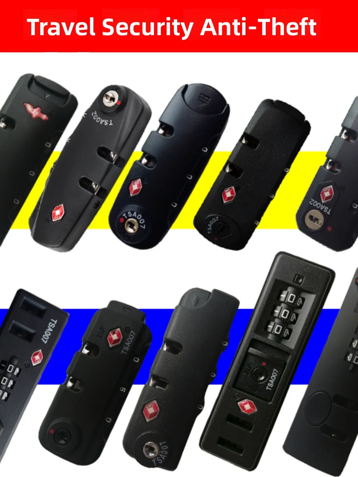 

Travel Lage Zipper Password Lo TSA Approved Carry on Bag Fixed Lo Suitcase Password Lo for Outdoor Cam