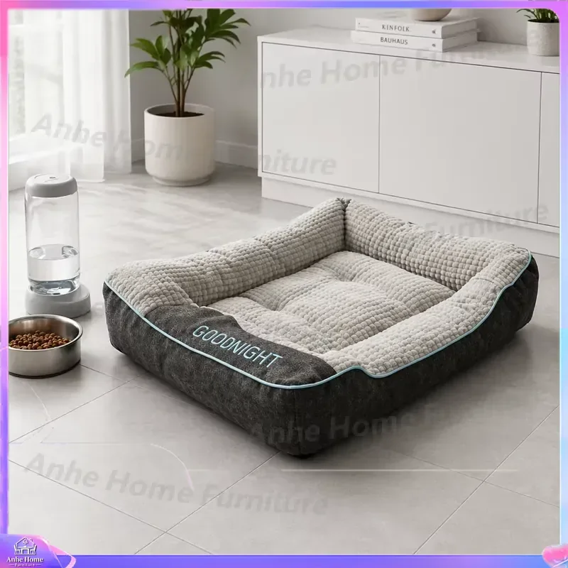 Luxury Orthopedic Dog Bed Ridge Protection Scratch Proof Pet Sofa Removable Washable Large Dog Pad Ex Factory Price
