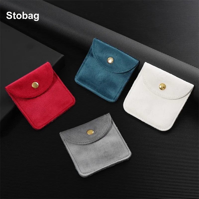 

StoBag 10pcs Velvet Button Bags Small Jewelry Gift Ring Earrings Storage Packaging Dustproof Portable Pocket Organizer Pouches