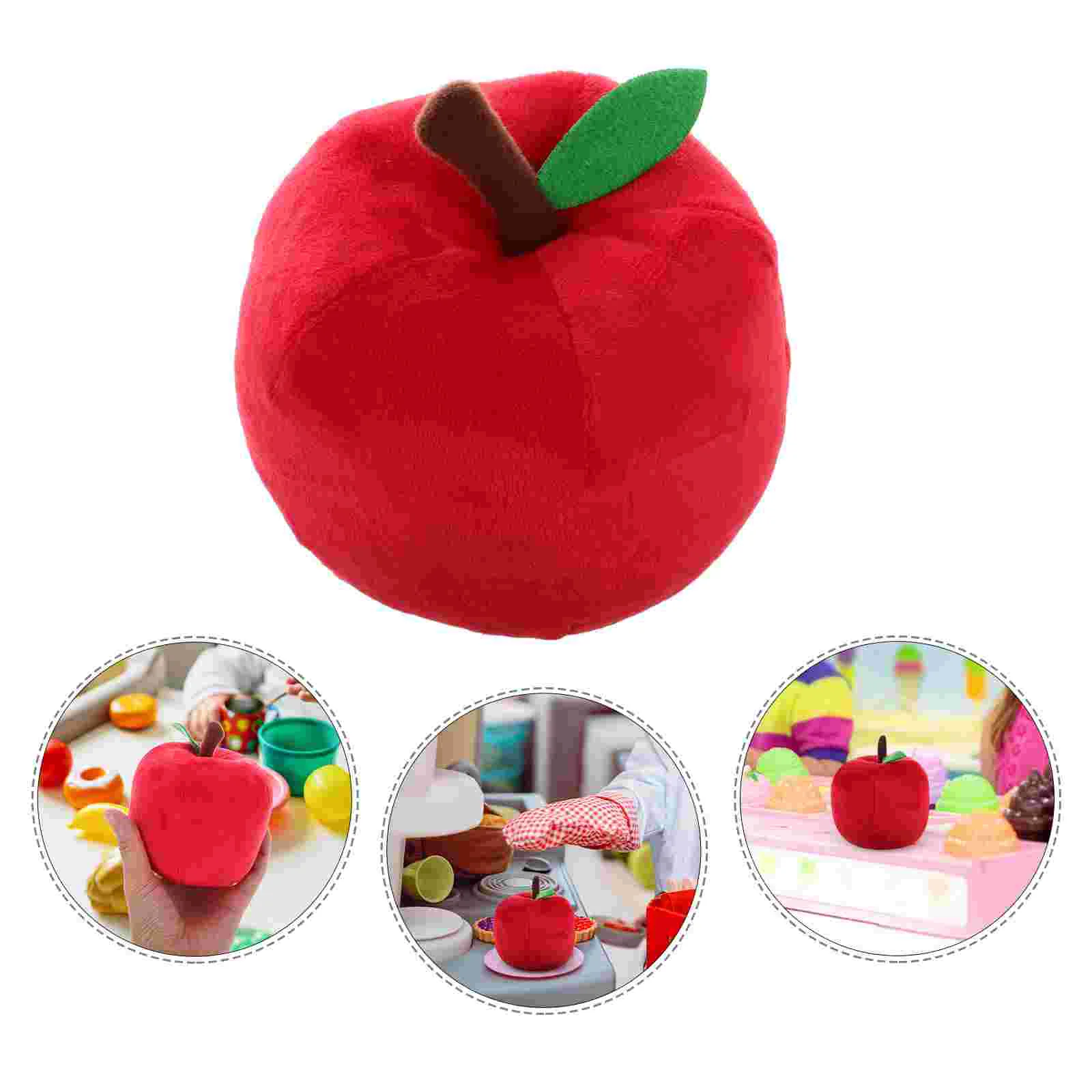 

Apple Pillow Fruit Faux Decor Realistic Short Plush Artificial Fruits Ornament Shopping