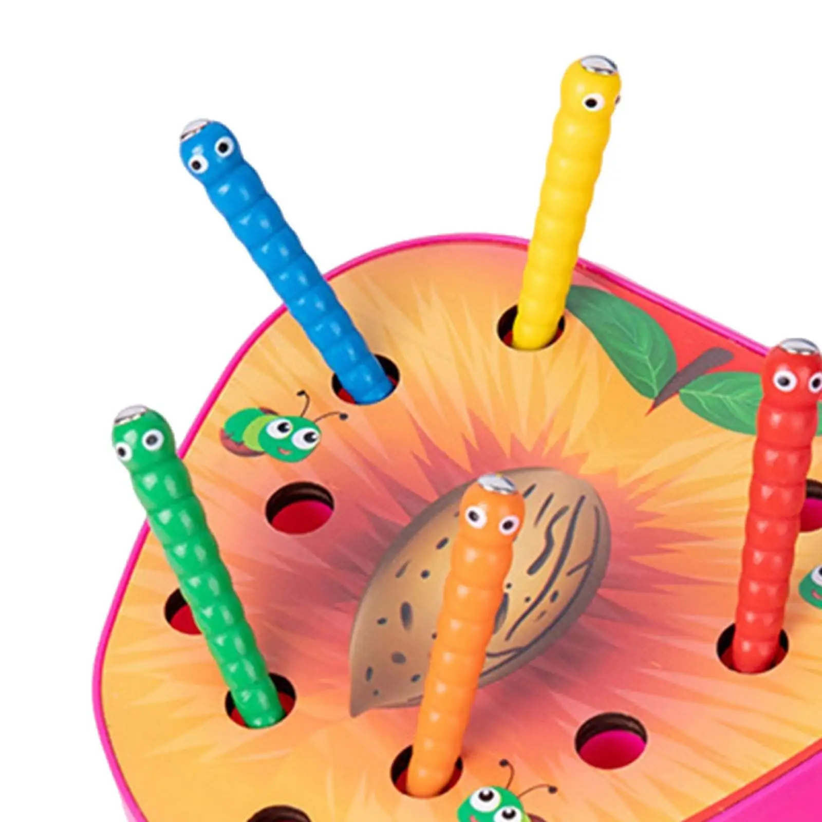 

Fine Motor Skills Toys Magnetic Worm Catch Game Wooden Sensory Toy Educational Toy for Kids Learning Play