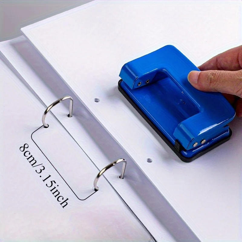 Picture 3: Heavy-Duty A4 Two-Ring filing binder - Holds 200 Sheets (100 Pages), Smooth-Running Rings，Durable Document Organizer