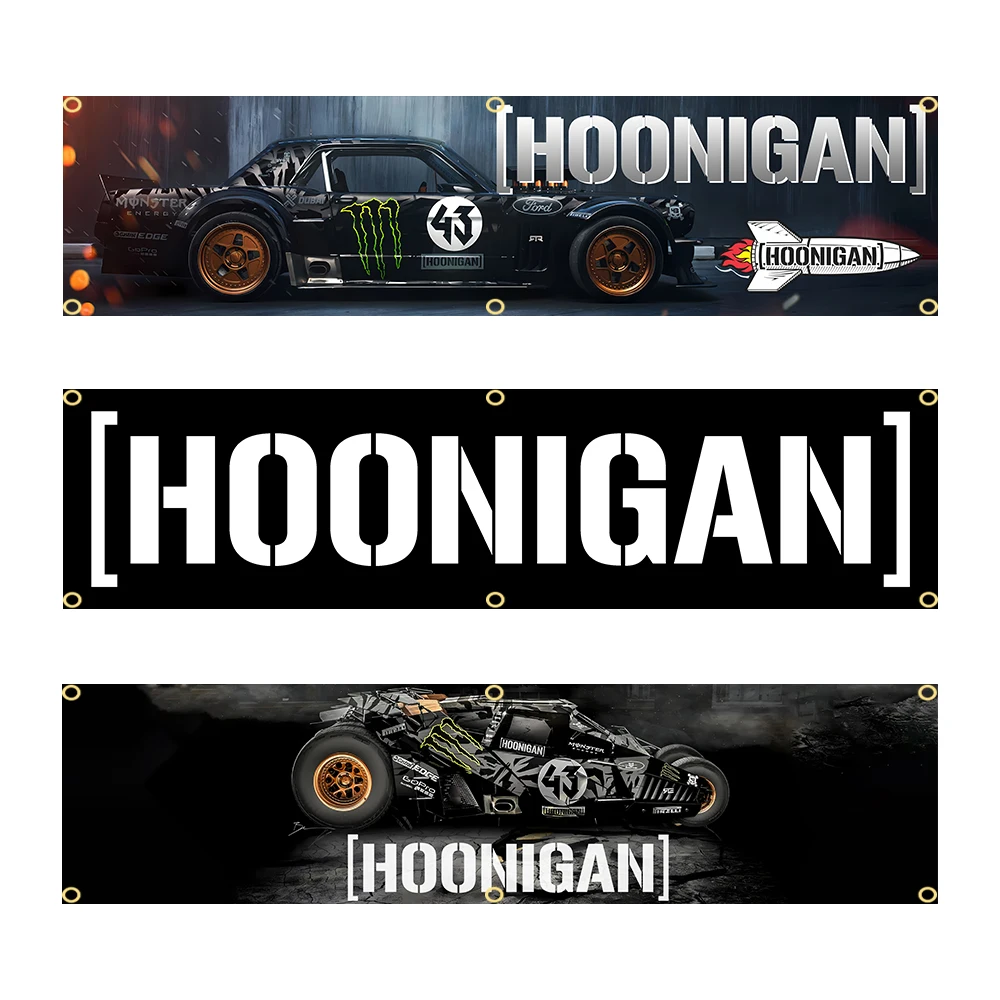 60X240cm Hoonigans Flag Banner Flag Polyester Printed Garage or Outdoor Decoration Tapestry