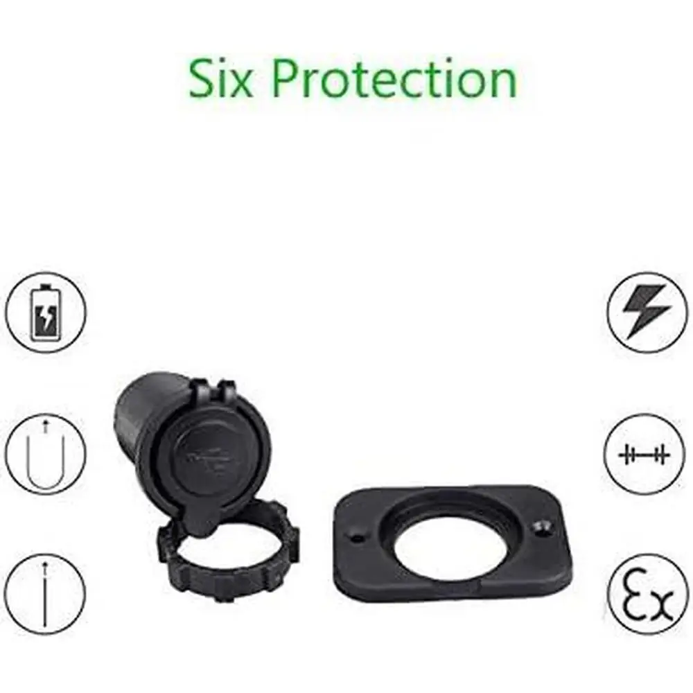 5V/3.1A chargeur de voiture 12V-24V étanche double voiture LED voltmètre chargeur prise adaptateur sortie voiture bateau moto voiture camion
