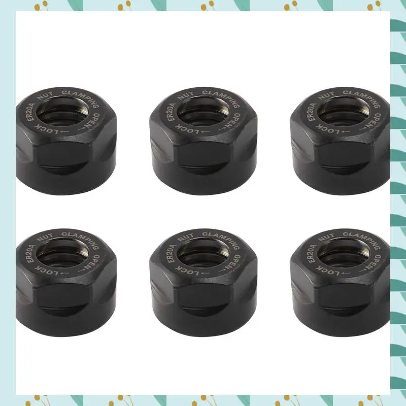 A71P 6X ER20 น็อตยึดคอลเล็ตสำหรับเครื่องกลึง CNC