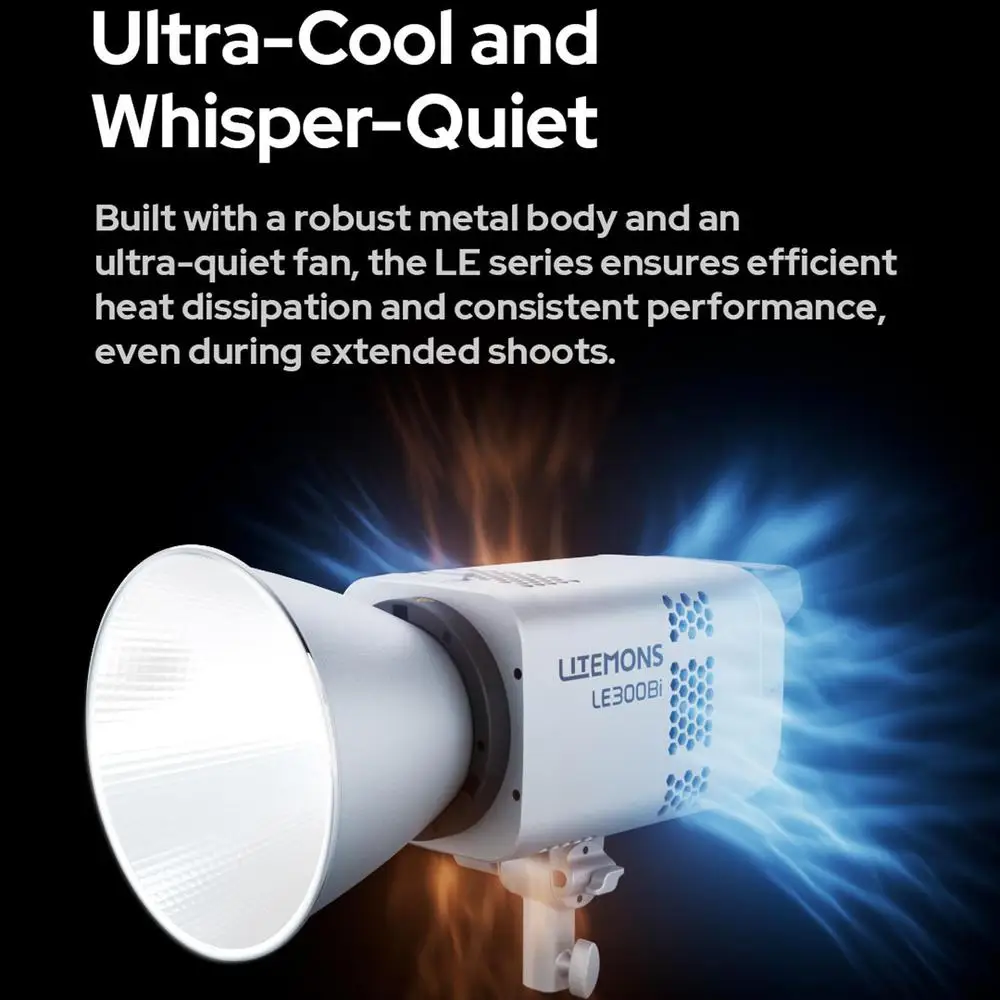 Godox LE200Bi/LE300Bi/LE600Bi Litemons Luz LED bicolor Control de aplicación de brillo incomparable con soporte Bowens para disparar
