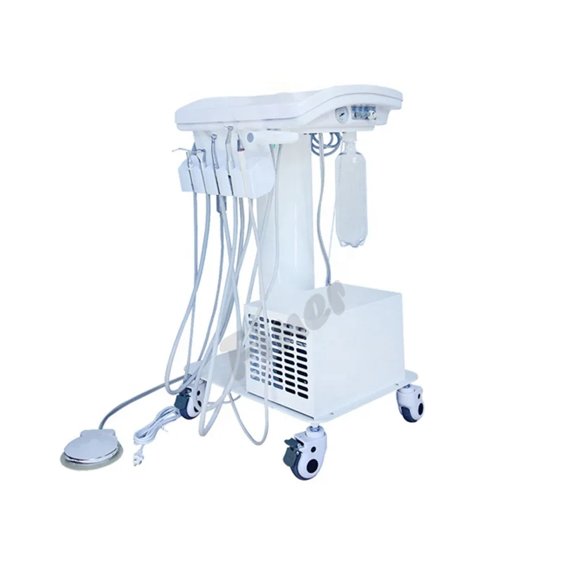 

Portable denta unit with air compressior denta cart