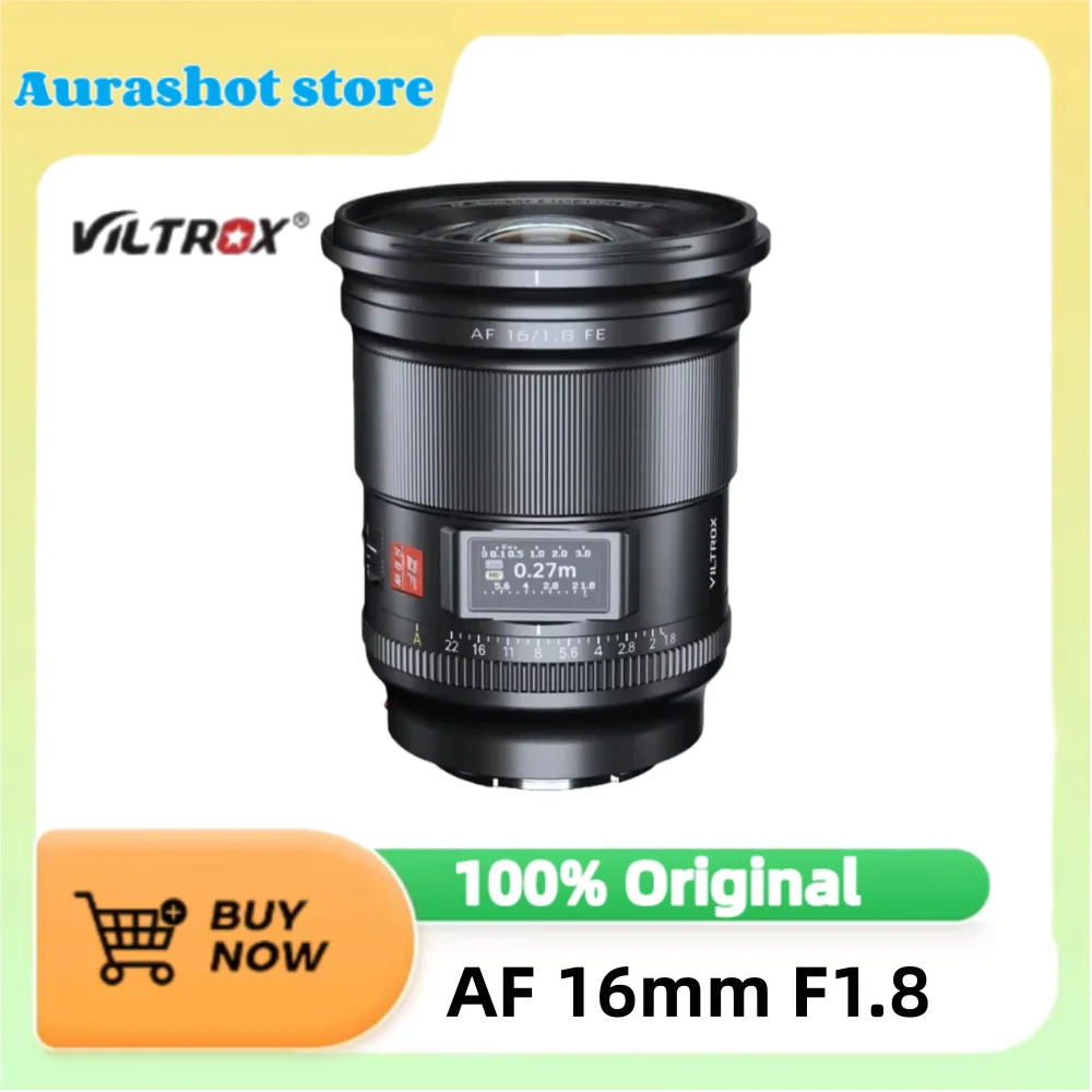 Viltrox AF 16mm F1.8 FE Full Frame Mirrorless Camera Wide Angle Fisheye Lens for Sony E A7III A7IV A7SIII 16 1.8