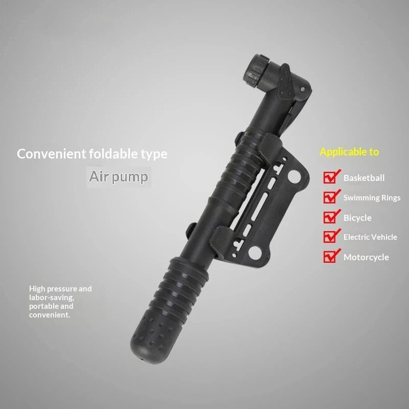 Mini Bike Air Pump for Mountain Biking with Secure Bracket Compact and Efficient