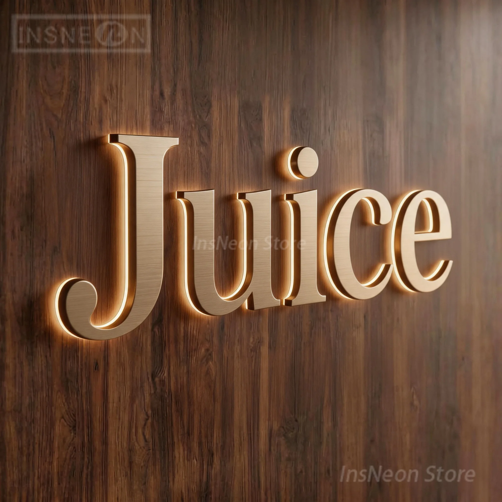 Neon Letters Business Signs Custom Led Sign Signboard Juice Luminous Labels Logo Wall Signage Poster Backlit Advertising Lights
