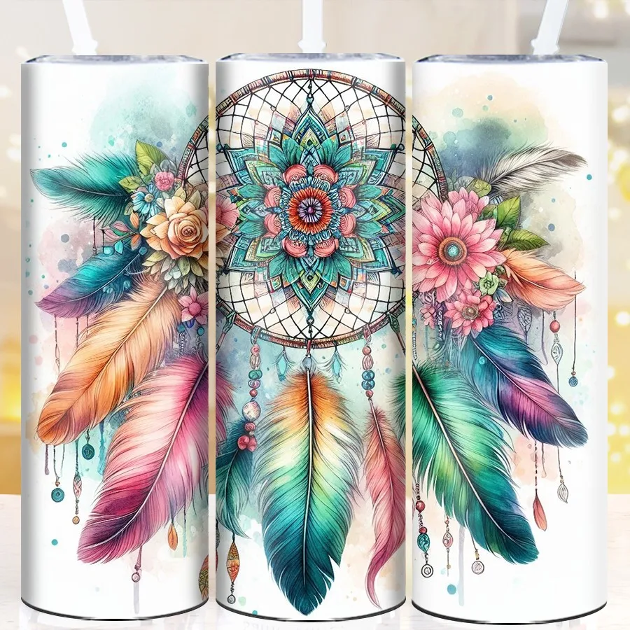 

20oz Skinny Straight Party Tumblers With Straw Lid 1Pc 3D Print Family Party Decors Stainless Festive Birthday Gifts Party Cups