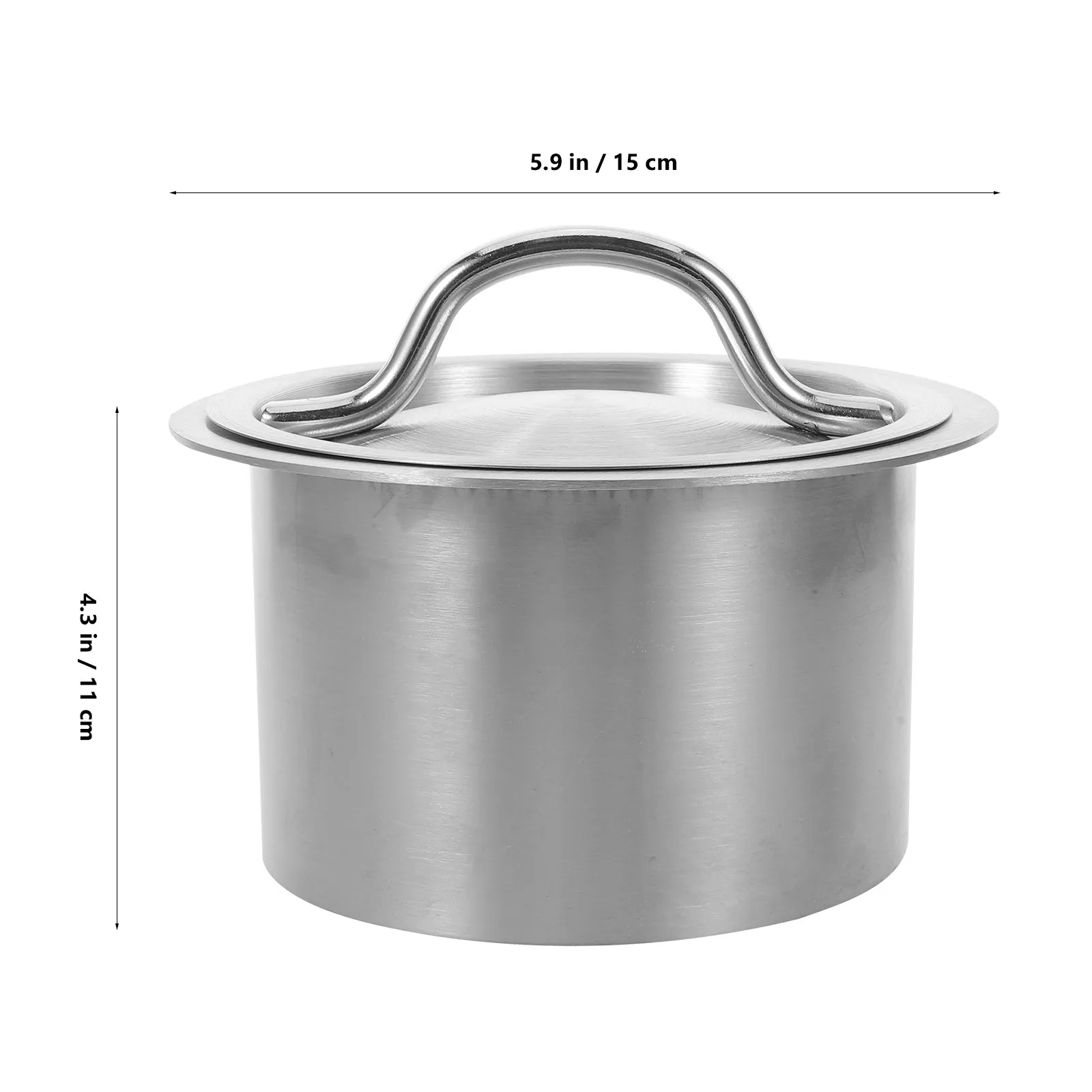 Countertop Embedded Stainless Steel Trash Chute Lid Recessed Garbage Cover Round Waste Hole Cover for Kitchen Prep and