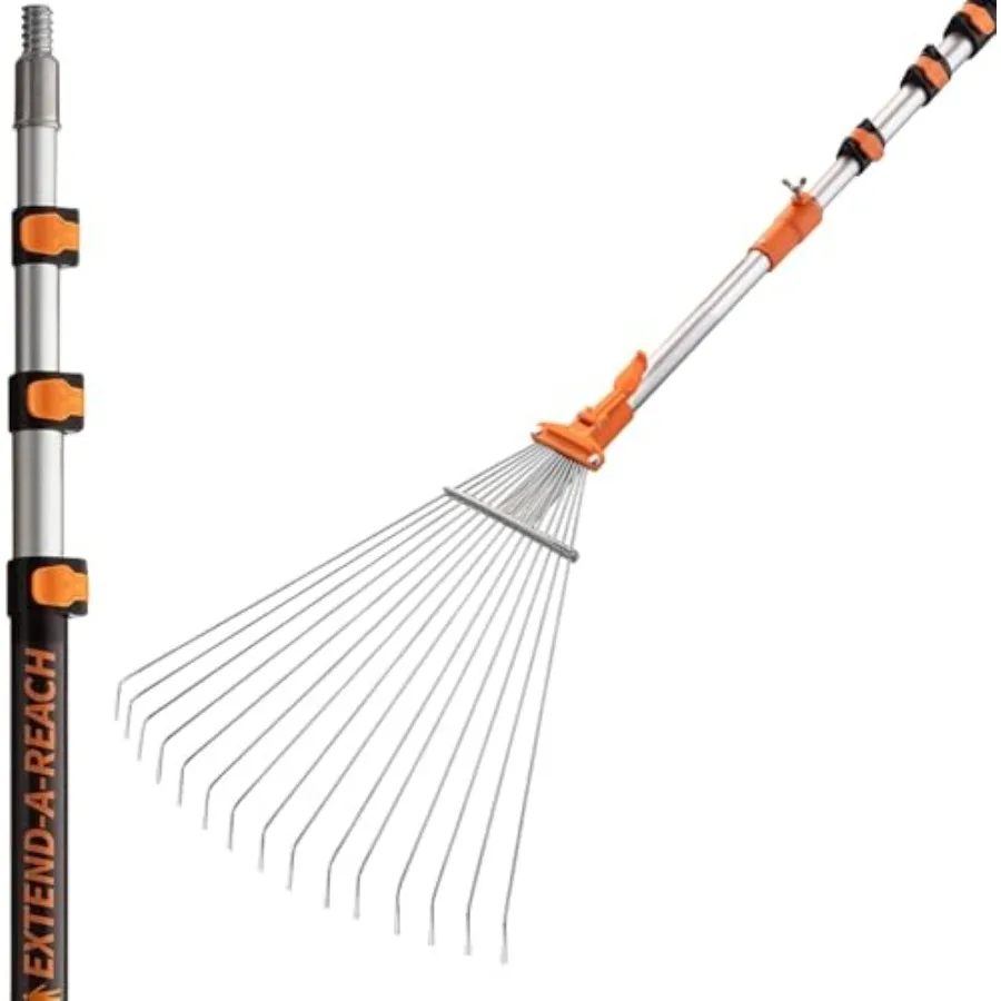 

4- Telescoping Roof Rake 20 Reach// Collapsible Roof Rake for Leaves and Pine with Extension Pole// Roof Cleaning Tool for Gard