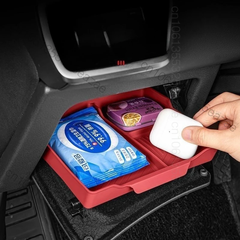 لأودي A6 A7 C8 2019 2020 2021 2022 2023 2024 صندوق تخزين سيليكون داخل السيارة ، تحت صندوق تخزين مقعد السائق #5
