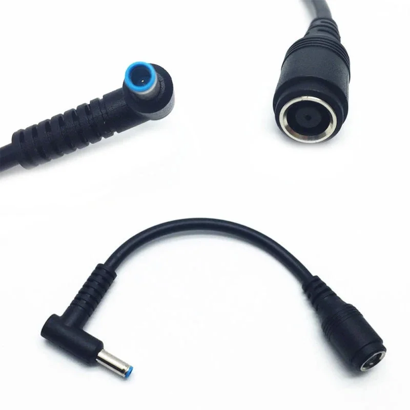 7.4*5.0 Female To 4.5*3.0 Elbow 7.4 To 4.5 Suitable For HP Blue Tips Power Adapter Cable 13 Cm Adapter Connector Cable