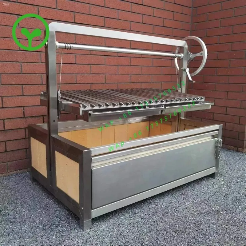 40" Wood Charcoal Grill Adjustable Height Stainl s Steel Parrilla Gaucho Asado Santa Maria Grill Argentina Argentine Grill