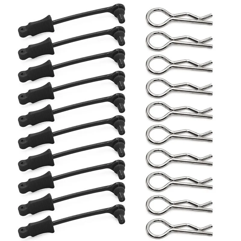 10Pcs Körper Clip Retainer Upgrade Teile für Arrma RC Auto 1/7 1/8 Körper Shell Post Säule Montieren Gebogen federnd R Pins – Detail 4
