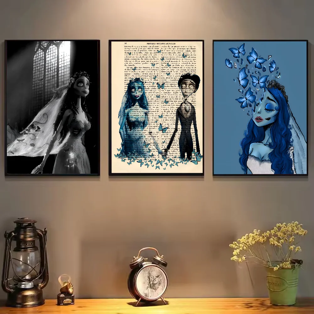 1 قطعة أنيمي C-Corpse العروس المشارك ذاتية اللصق الفن ورقة مقاومة للماء ملصق مقهى بار غرفة جدار ديكور