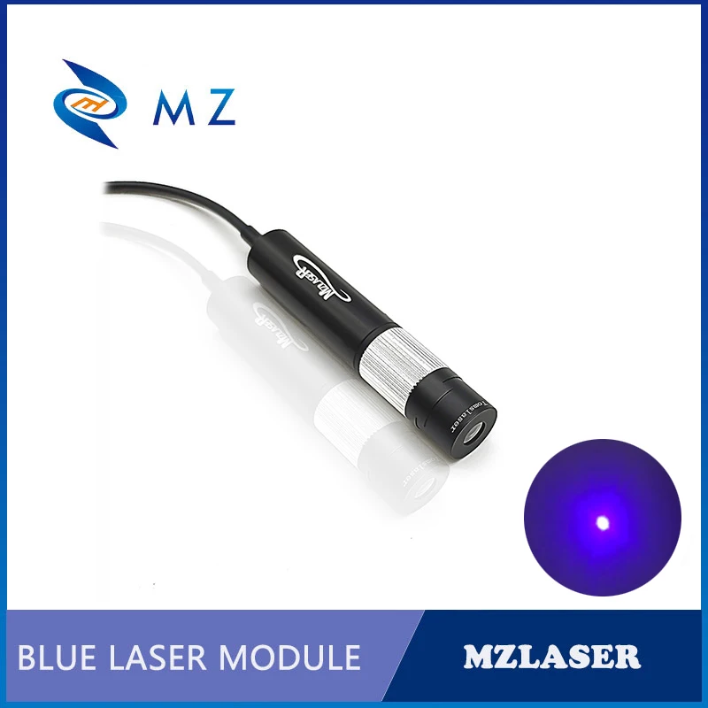 Modèle de diode laser en verre bleu, mise au point réglable, machine de qualité industrielle, laser à points, D16mm, 405nm, 50mW, 100mW, 200mW, CW