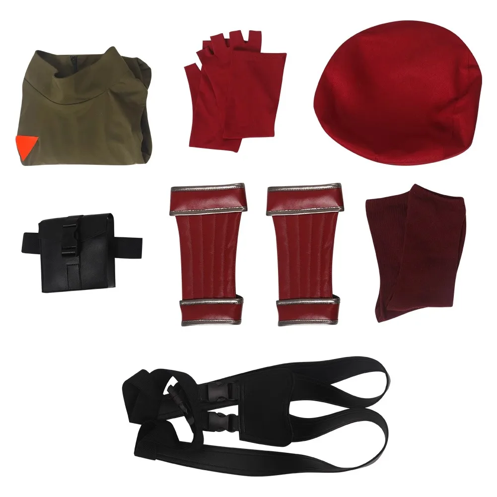 Cammy fantasy cosplay costume for adult women suit gloves hat fantasy outfits halloween carnival party costume