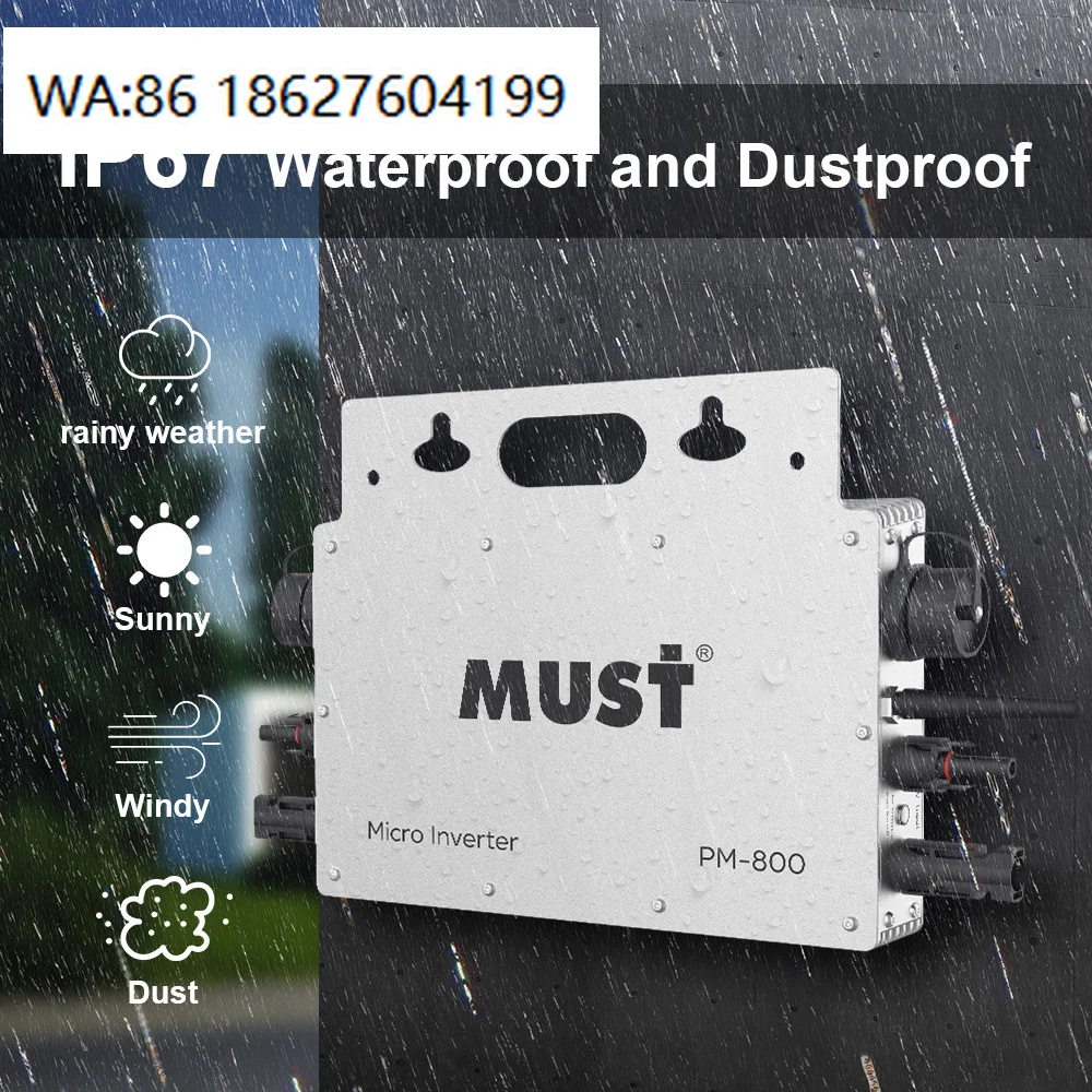 600W 800W Dual MPPT Tracker Grid Tie Micro Inverter Waterproof Plug And Play Home Balcony PV Power Generation Device