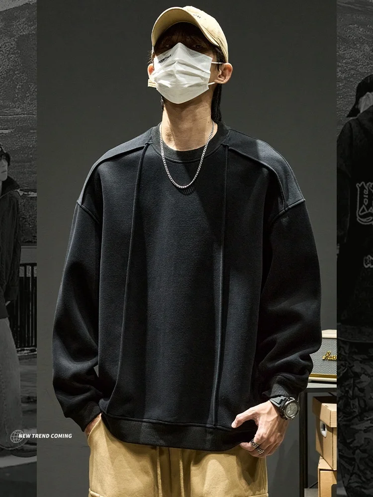 

Мужские худи без капюшона свободного кроя, однотонные, для рыбалки, базовые, с улучшенными характеристиками, очень удобные, с водонепроницаемой подкладкой, подходят для тренировок