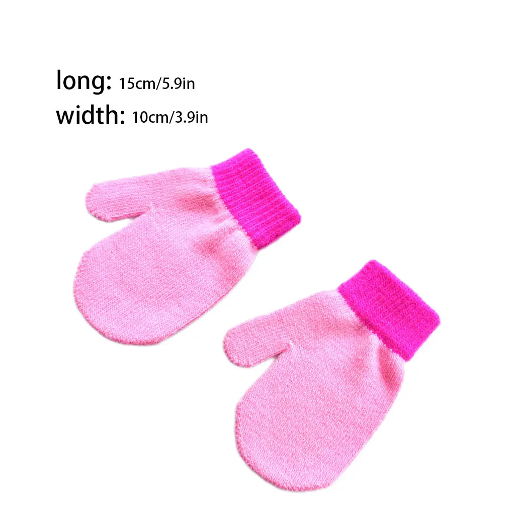 1 Pair Kids Mittens Simple Style Fingers Cover Toddler Mitts for Outdoor