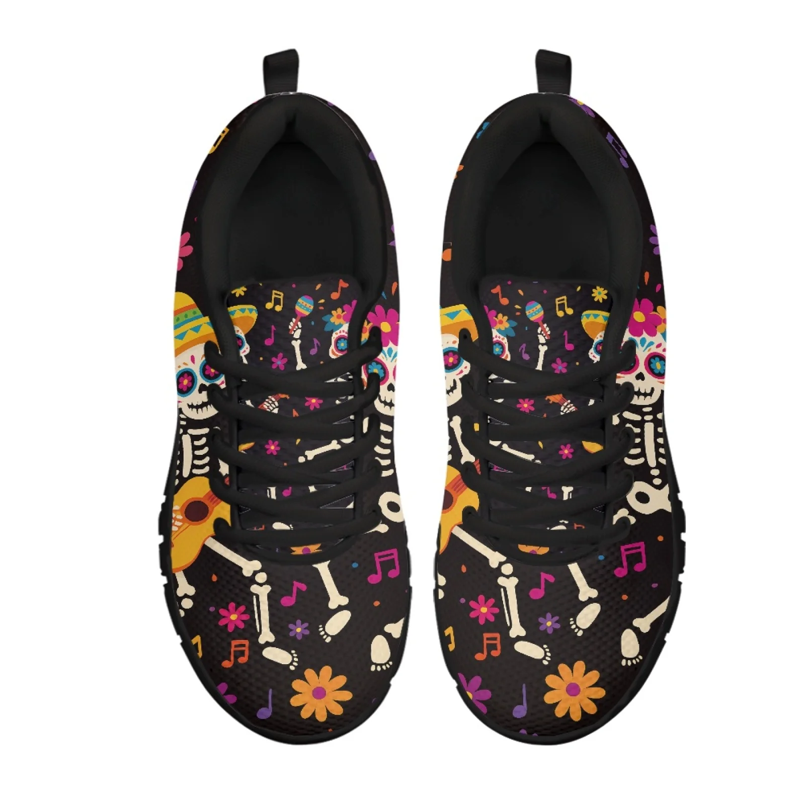 Coloranimal Skeleton Men Healthcare Worker Sneakers Wear-Resisitant Driving Shoe for Outdoor