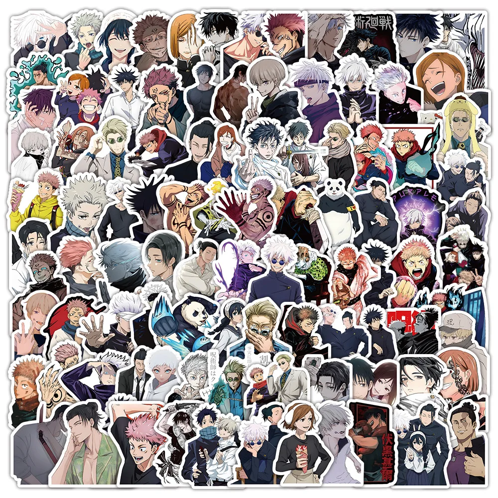 50/100PCS Anime Jujutsu Kaisen Stickers Itadori Yuji Satoru Gojo Sticker DIY Car Phone Laptop Skateboard Cool Sticker Toy