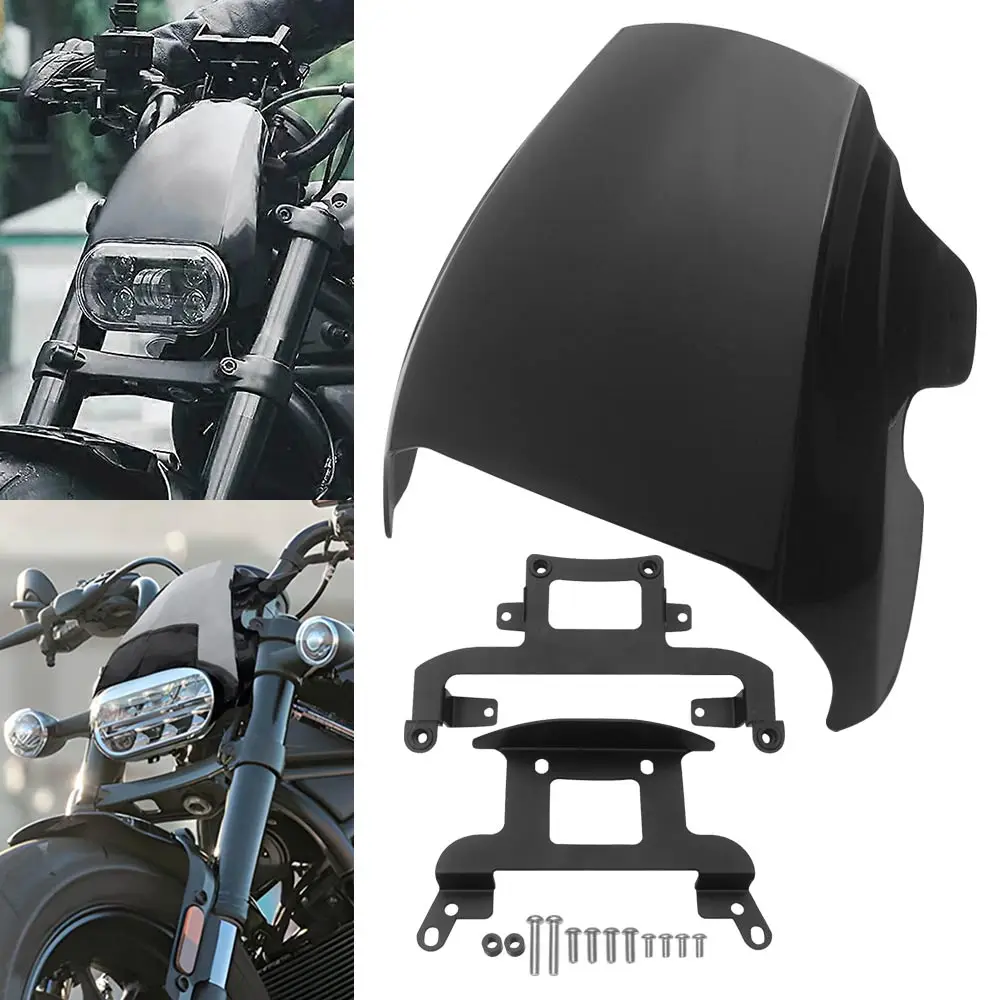 Motorcycle Front Headlight Fairing Mask-Cowl ABS Plastic Headlamp Fairing Cover Fit For Harley Sportster S RH1250S 2021-2026