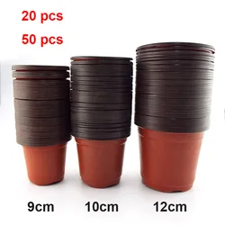 20 pces/50 pces plástico crescer caixa bandeja resistente à queda para casa jardim planta pote berçário transplante vasos de flores