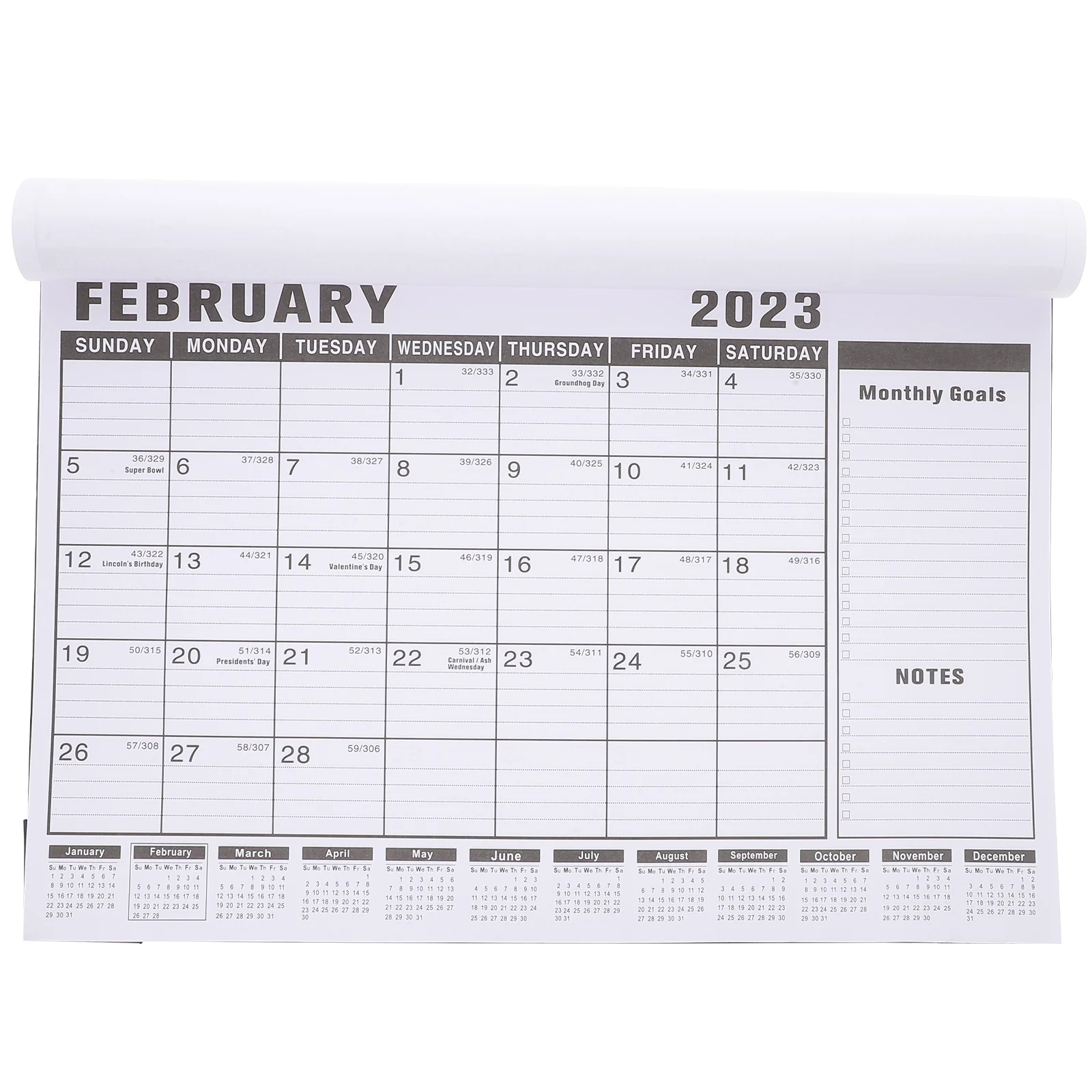 

2023 Wall Thick Paper Multi Function Desk Calendar Simple Design Home Office Classroom Decor Monthly Planner Gifts
