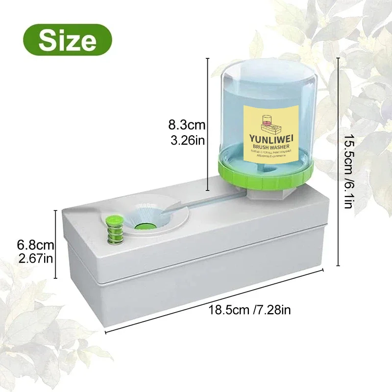 Multifunctional Paint Brush Cleaner with Brush Holder Leak-Proof Watercolor Brush Washer for Classroom Student Art Yunliwei