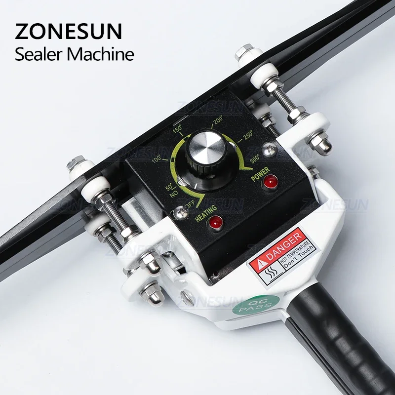 Zonesun คีมหนีบจับกระดาษฟอยล์อลูมิเนียมเครื่องปิดผนึกด้วยความร้อนโดยตรง